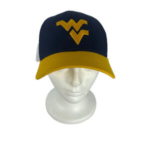 NWT West Virginia Embroidered Navy Mesh Dri-Fit Trucker's Ball Fitted Hat